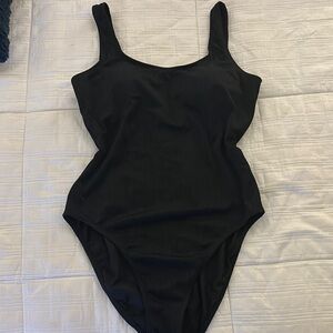 Catalina Black One Piece Swimsuit with Scoop Neckline